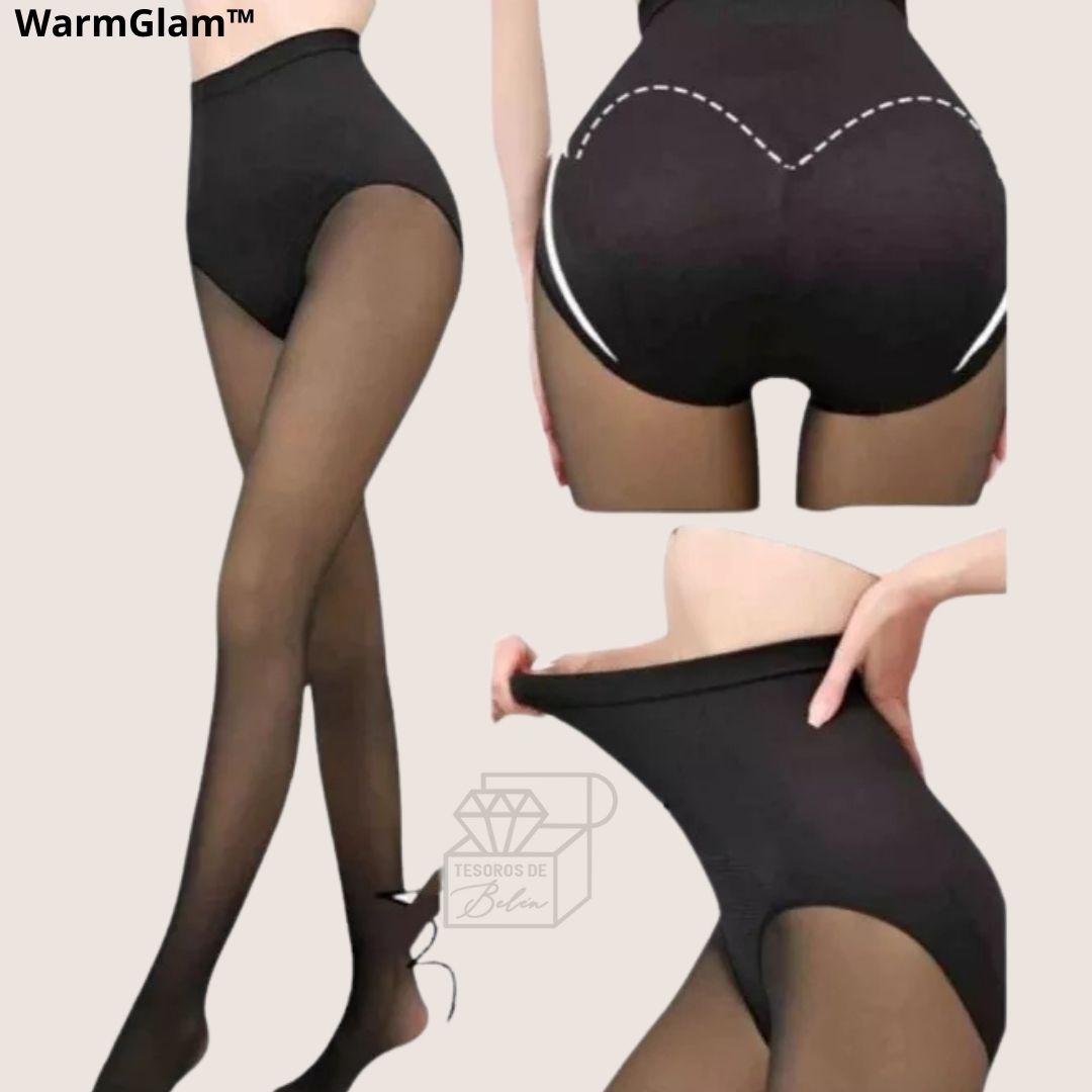 WarmGlam™Pantys Efecto Piel Con Faja Levanta Cola