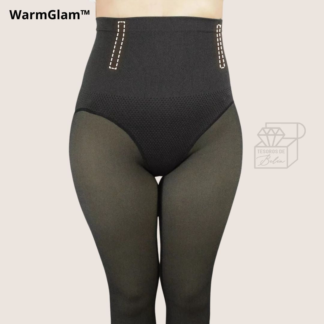 WarmGlam™Pantys Efecto Piel Con Faja Levanta Cola