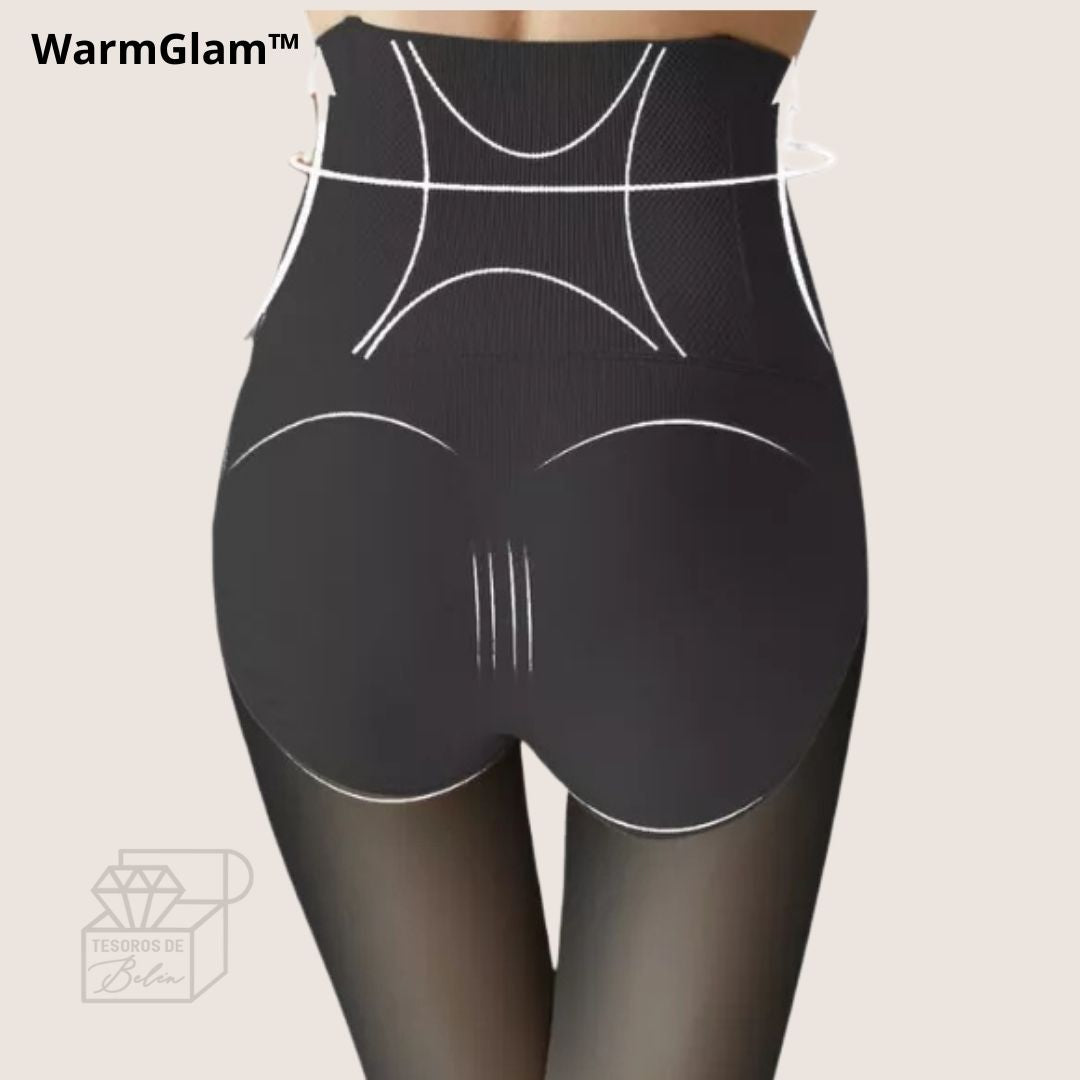 WarmGlam™Pantys Efecto Piel Con Faja Levanta Cola