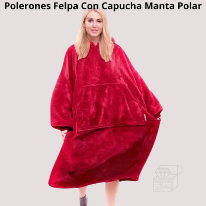 Polerones Felpa Con Capucha Manta Polar