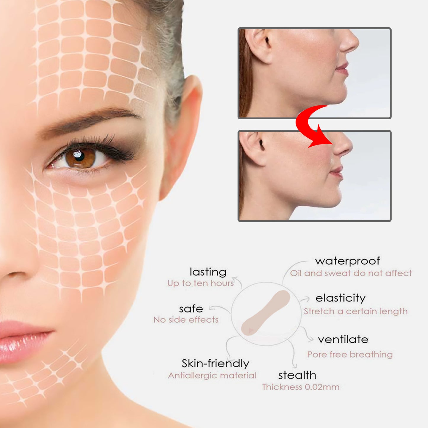 SculptEase™Cintas faciales lifting