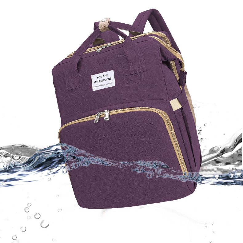 Mochila 3 En 1 Pañalera Cuna Y Mudador P