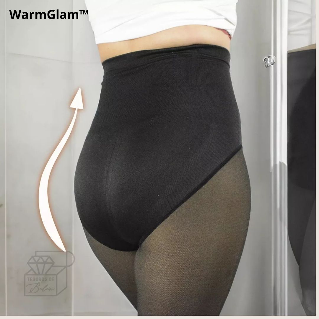 WarmGlam™Pantys Efecto Piel Con Faja Levanta Cola