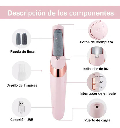 Lima Eléctrica Para Pies Quita Callos y Durezas